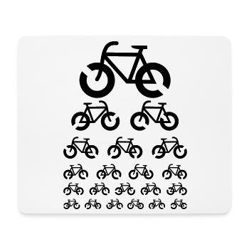 Fahrrad Sehtest Optik - Mousepad (Querformat) - Weiß - Vorne