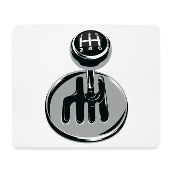 Gear shift - sport automobile - Tapis de souris (format paysage) - blanc - Devant