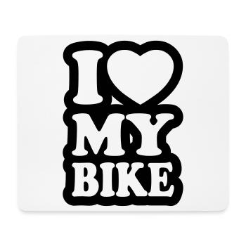 I love my bike - Ich liebe mein Motorrad - Mousepad (Querformat) - Weiß - Vorne