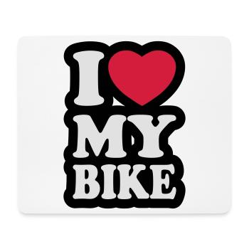 I love my bike - Ich liebe mein Motorrad - Mousepad (Querformat) - Weiß - Vorne