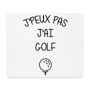 Golf / Golfeur / Golfeuse / Sport / Minigolf - Tapis de souris (format paysage) - blanc - Devant