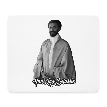 Hail King Selassie Jah Rastafari Roots Reggae - Tapis de souris (format paysage) - blanc - Devant