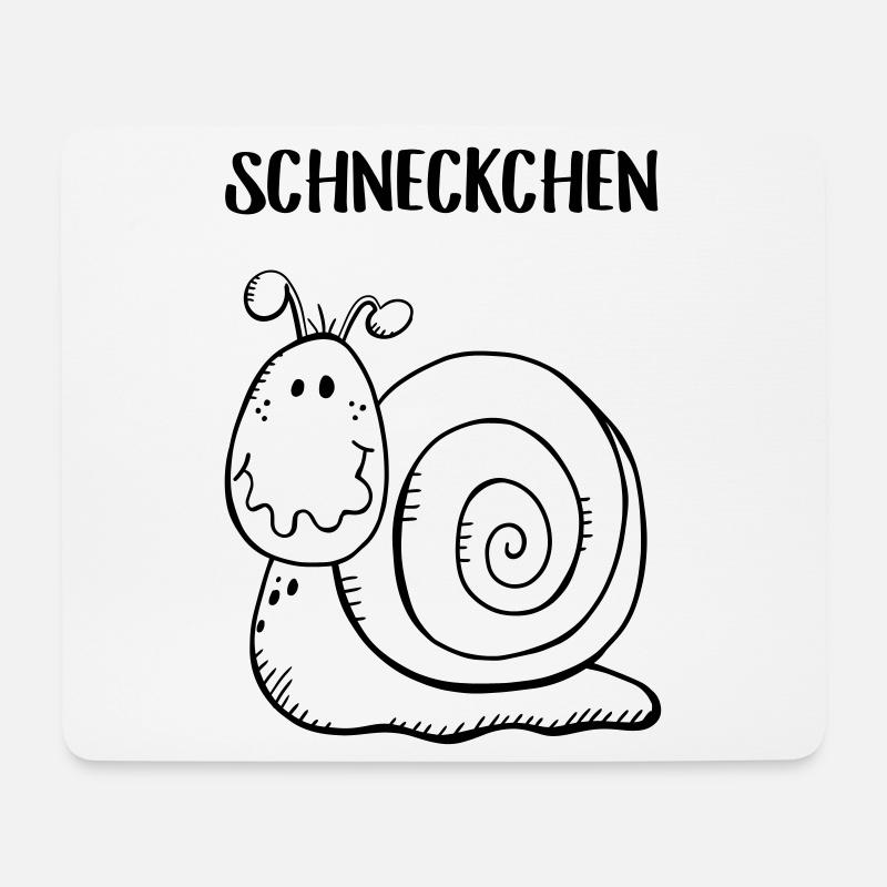 Schneckchen - Schnecke - Schnecken - Schneckenhaus - Mousepad (Querformat) - Weiß