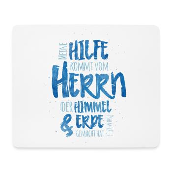 Meine Hilfe Kommt Vom Herrn - Mousepad (Querformat) - Weiß - Vorne