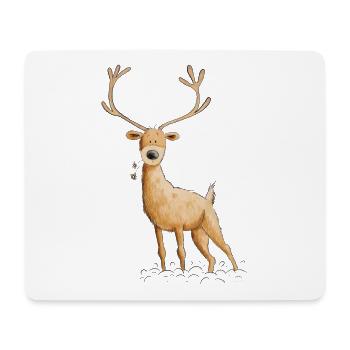 Deer deer hunting hunter gift - Mouse Pad (horizontal) - white - Front
