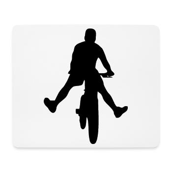 Motif rétro abstrait sur t-shirt de vélo - Tapis de souris (format paysage) - blanc - Devant