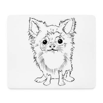 Chihuahua - Tapis de souris (format paysage) - blanc - Devant