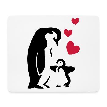 Penguin dad / mom - baby - Mouse Pad (horizontal) - white - Front