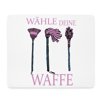 Lustige Besen - Mousepad (Querformat) - Weiß - Vorne