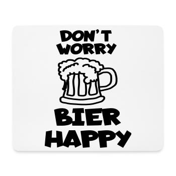 Keine Sorge, Bier glücklich für Bierliebhaber # - Mousepad (Querformat) - Weiß - Vorne