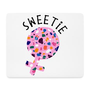 Süß Statement Nachspeise Süßigkeiten Lecker - Mousepad (Querformat) - Weiß - Vorne