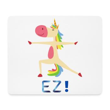 Rainbow Unicorn in Yoga Pose - Mouse Pad (horizontal) - white - Front