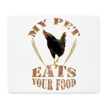 Poulet - mon animal mange votre nourriture - Tapis de souris (format paysage) - blanc - Devant