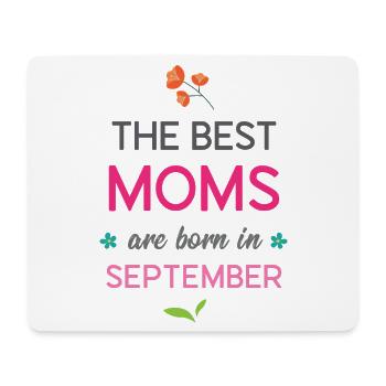 Les meilleures mamans naissent en septembre - Tapis de souris (format paysage) - blanc - Devant