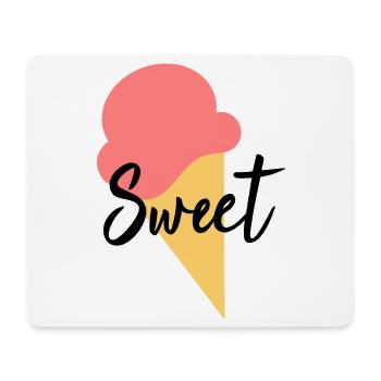 Ice Cream Ice Cream Strawberry Ice Cream Summer Festival - Mouse Pad (horizontal) - white - Front