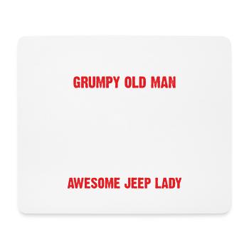 Génial à pied Je suis un vieil homme grincheux Jeeps - Tapis de souris (format paysage) - blanc - Devant