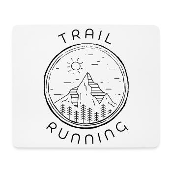 Trail Running Mountains Forest Sun - Mouse Pad (horizontal) - white - Front