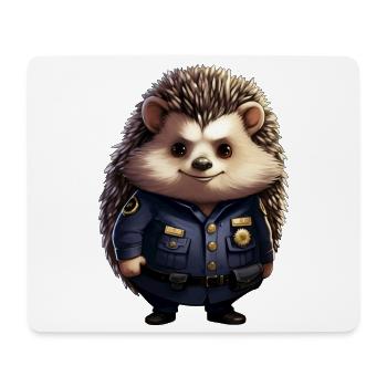 Hedgehog Police - Mouse Pad (horizontal) - white - Front