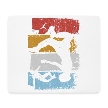 Stripes Sunset Diver Silhouette - Mousepad (Querformat) - Weiß - Vorne