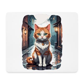 Süße Katzen in einer Straßengasse - Mousepad (Querformat) - Weiß - Vorne