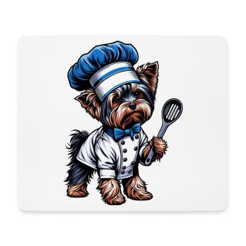 Yorkshire terrier cook - Mouse Pad (horizontal) - white - Front
