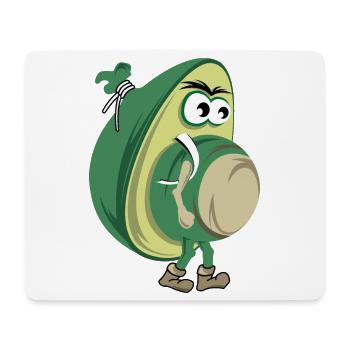 funny avocado hiking nature forest icon icon - Mouse Pad (horizontal) - white - Front