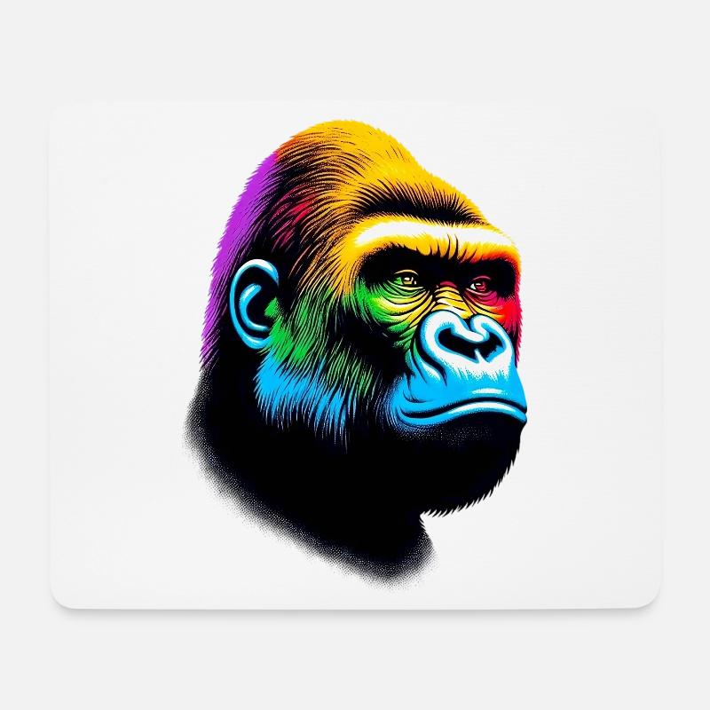 Gorilla - Mousepad (Querformat) - Weiß