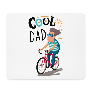 Cool Dad Radfahren - Mousepad (Querformat) - Weiß - Vorne