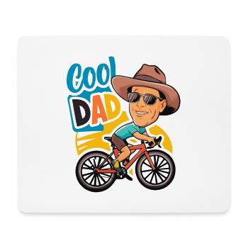 Cool papa cyclisme illustration - Tapis de souris (format paysage) - blanc - Devant