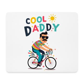 Vibrant Cool Daddy Cyclist Design - Tapis de souris (format paysage) - blanc - Devant
