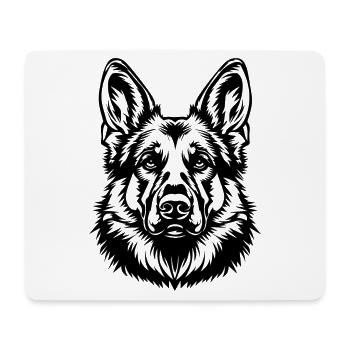 Schäferhund Hund Hundekopf - Mousepad (Querformat) - Weiß - Vorne