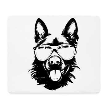 Cooler Schäferhund - Mousepad (Querformat) - Weiß - Vorne