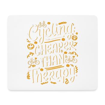 Cycling Therapy Motivational Design - Mouse Pad (horizontal) - white - Front