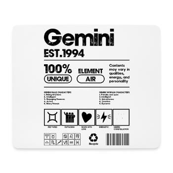 Schwarzer minimalistischer Blockdruck - Mousepad (Querformat) - Weiß - Vorne