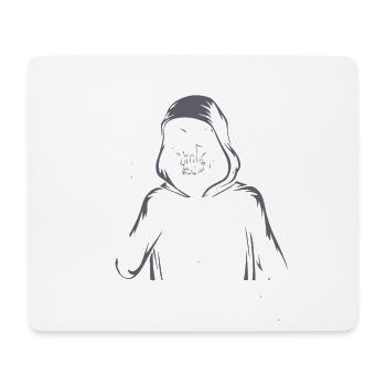 Cooles Halloween Skelett - Mousepad (Querformat) - Weiß - Vorne