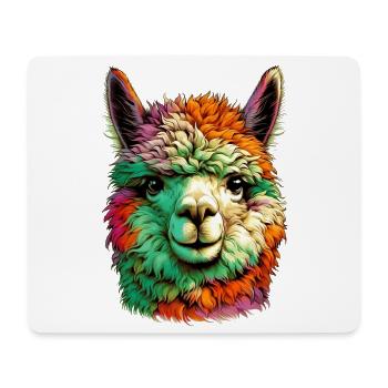 Alpaka - Mousepad (Querformat) - Weiß - Vorne
