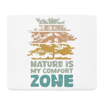 retro Wald Komfortzone Baum vintage Symbol Logo - Mousepad (Querformat) - Weiß - Vorne