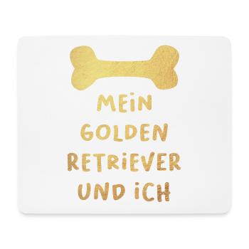 Golden Retriever Gold Hunde Gassi Tierliebe - Mousepad (Querformat) - Weiß - Vorne