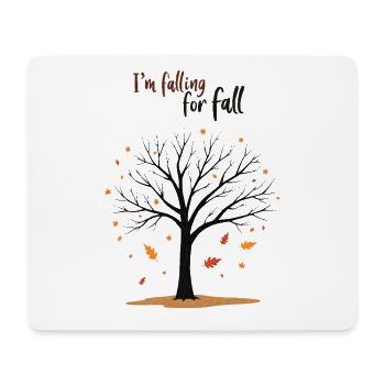 Kahler Baum „Herbstverliebt“ Humor - Mousepad (Querformat) - Weiß - Vorne