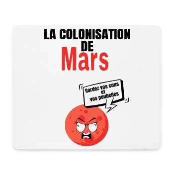 La colonisation de mars - Tapis de souris (format paysage) - blanc - Devant