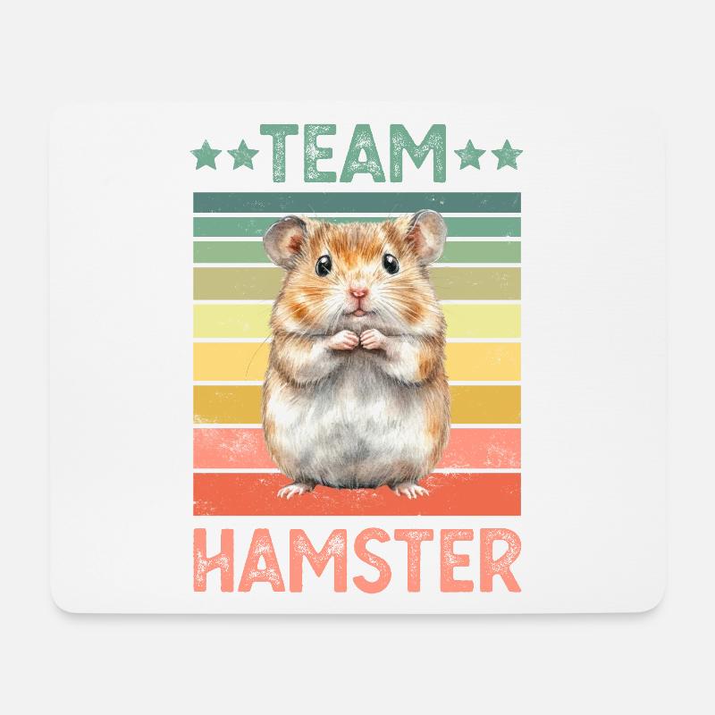 Hamster - Mousepad (Querformat) - Weiß