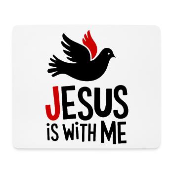 Jesus is with me - Mouse Pad (horizontal) - white - Front