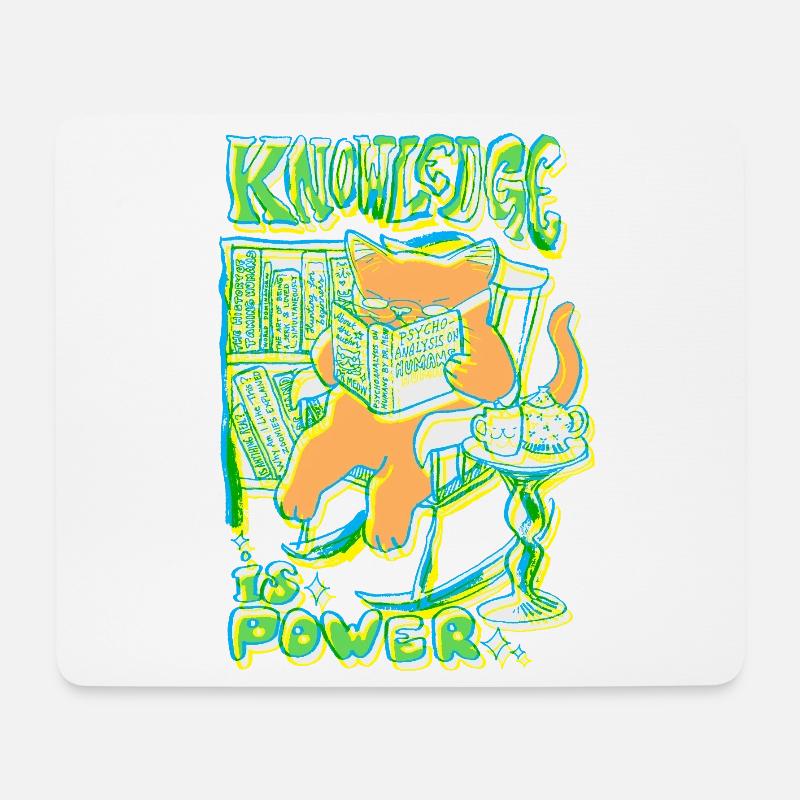 WISSEN IST MACHT - Mousepad (Querformat) - Weiß
