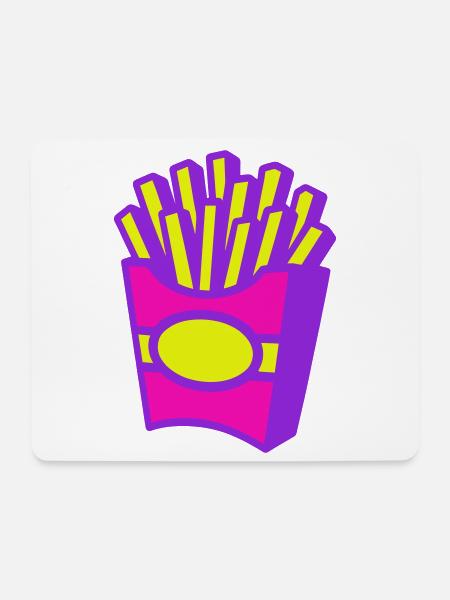 Pommes Pop-Art - Mousepad (Querformat) - Weiß