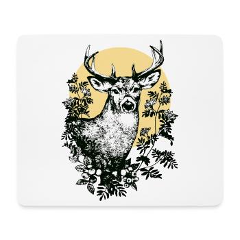 Cerf - Tapis de souris (format paysage) - blanc - Devant