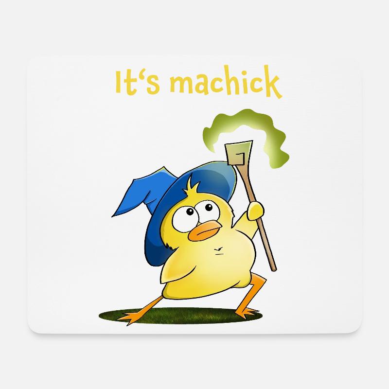 Magischer Küken Zauberdesign - Mousepad (Querformat) - Weiß
