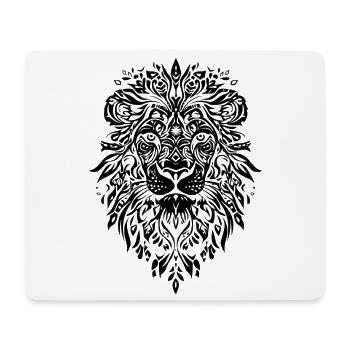 Lion Mandala Face - Mouse Pad (horizontal) - white - Front