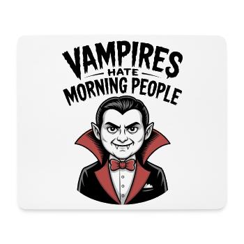 Vampire hassen Morgenmenschen - Mousepad (Querformat) - Weiß - Vorne