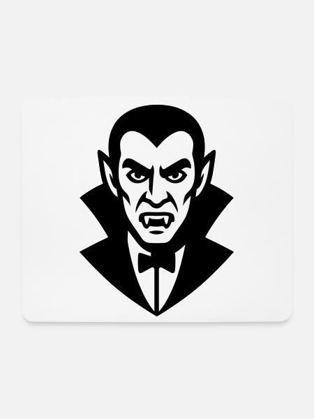 Vampire Portrait Illustration - Mouse Pad (horizontal) - white