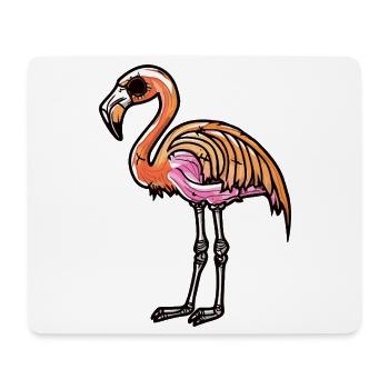 Flamant rose zombie d'Halloween - Tapis de souris (format paysage) - blanc - Devant